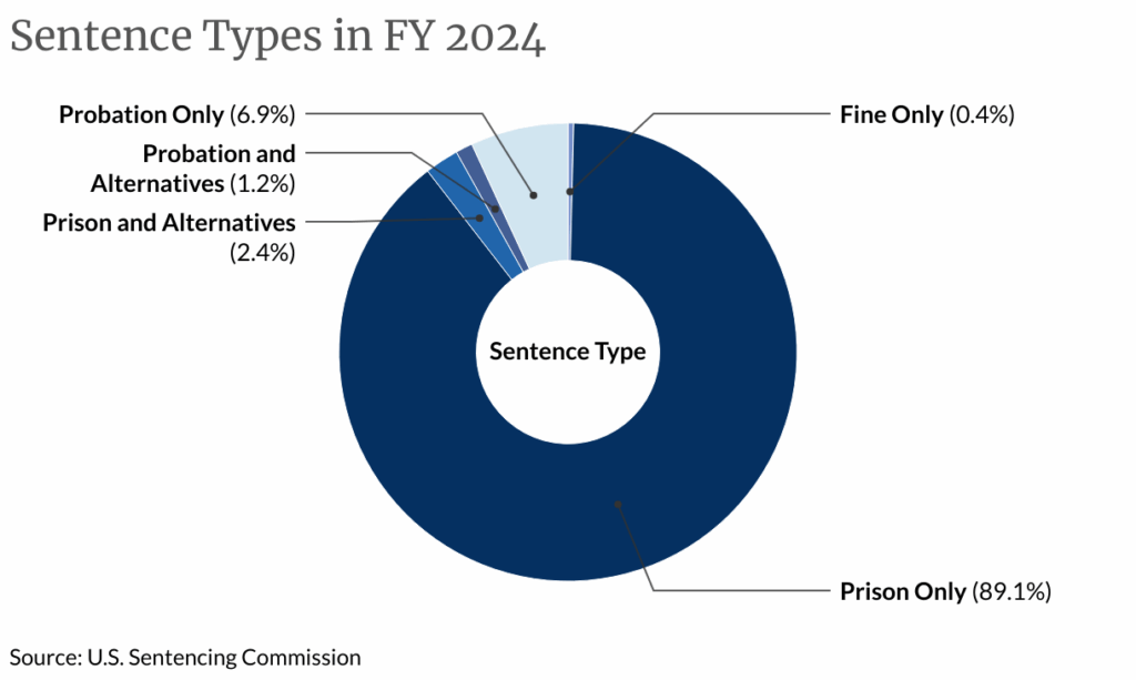 Adult sentencing by type 2024