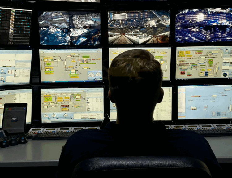 Criminal Justice Header - man using criminal investigation technology