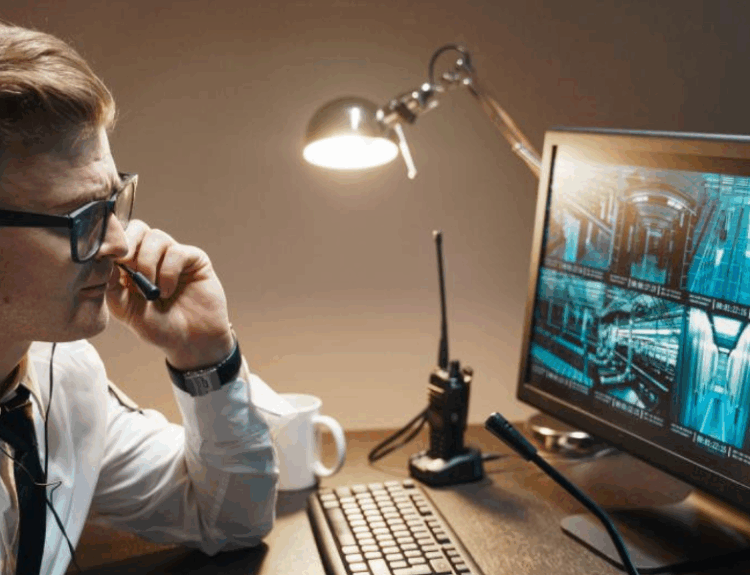 intelligence officer at work